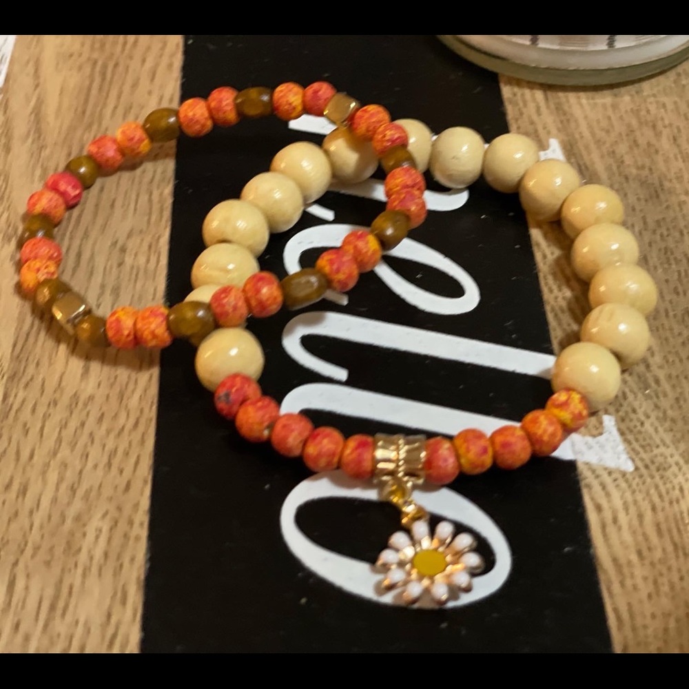Sunset Collection-Custom finish two stack bracelet set - Picture 2 of 2